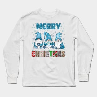 Merry Christmas Gnome Family Funny Xmas Tree Women Men Kids Long Sleeve T-Shirt